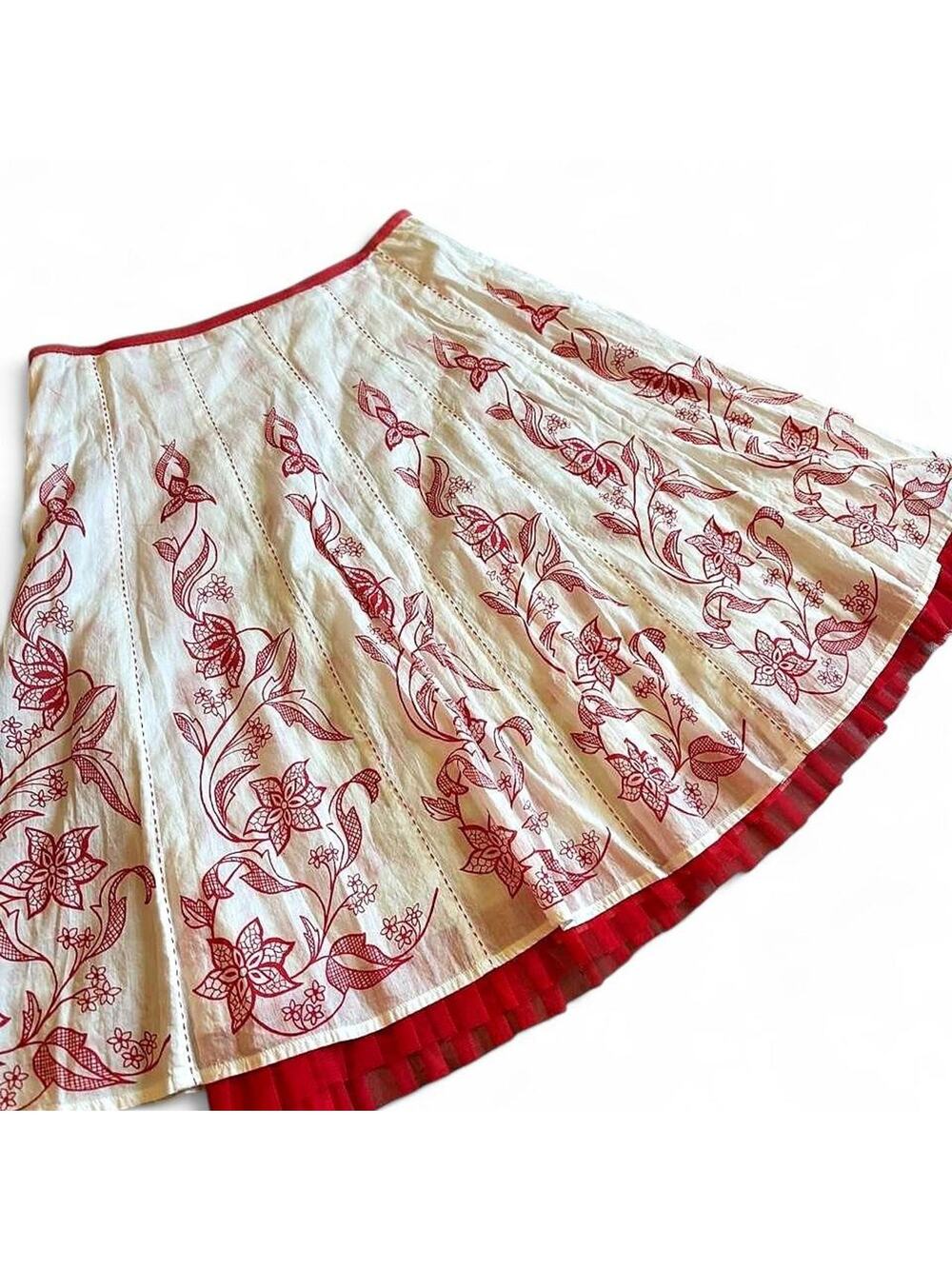 For the Republic Reversible Pink Floral Skirt Y2K Cottagecore Size 12